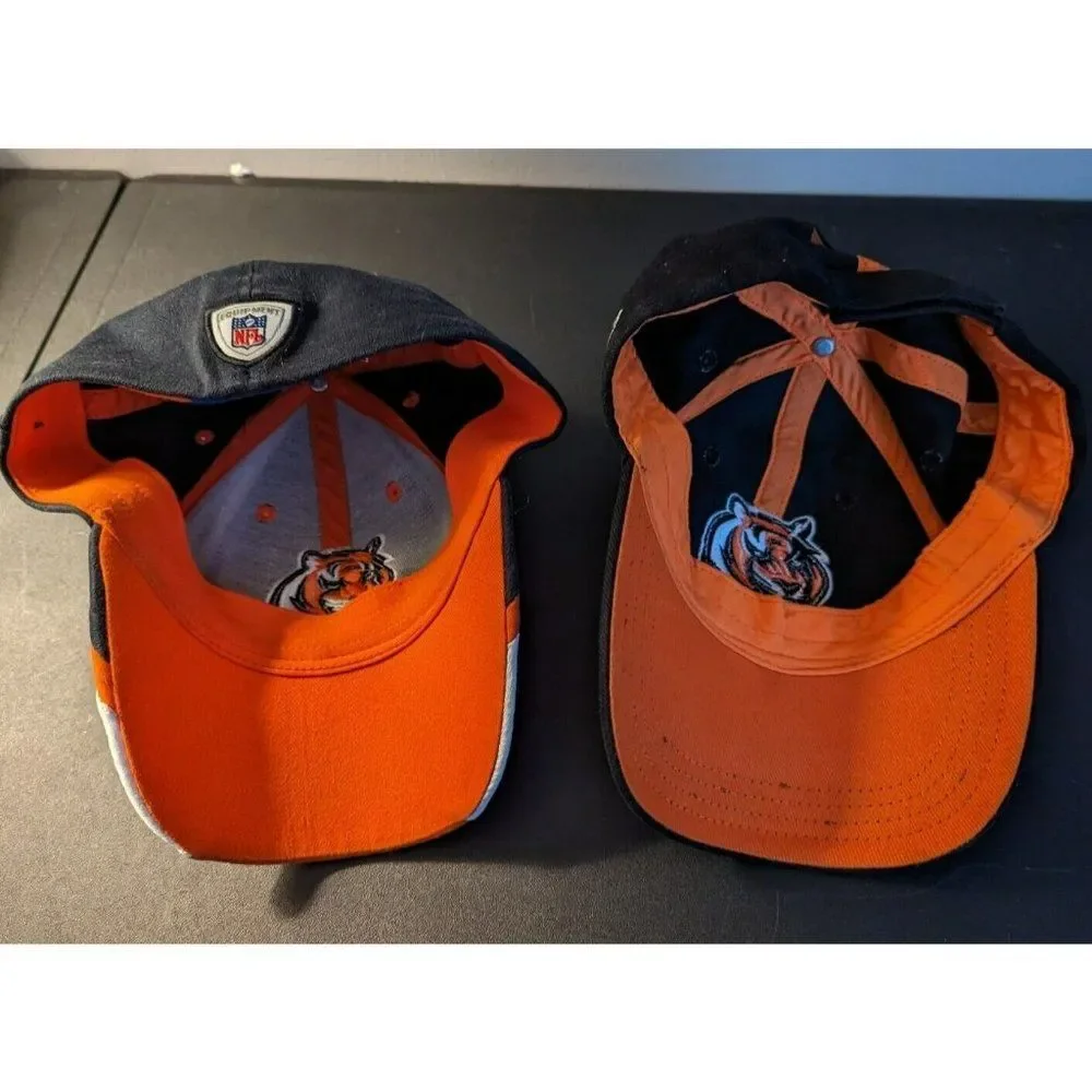 *  Y2K Reebok Authentic Cincinnati Bengals Hat Cap Lot Of 2